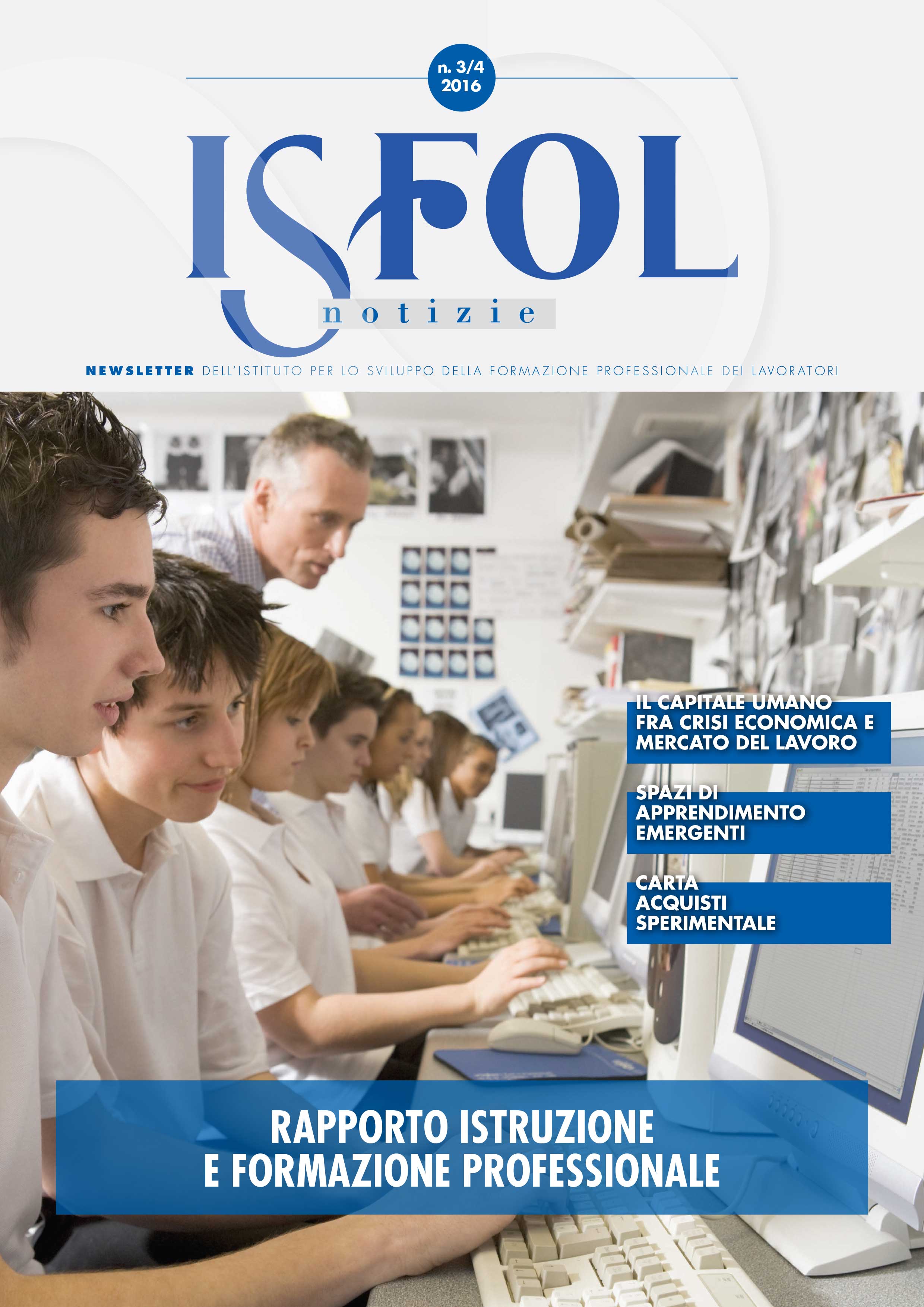 Copertina Isfol notizie 3/4 2016