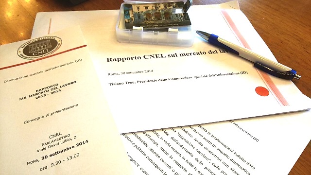 Rapporto mercato del lavoro, Cnel 2014