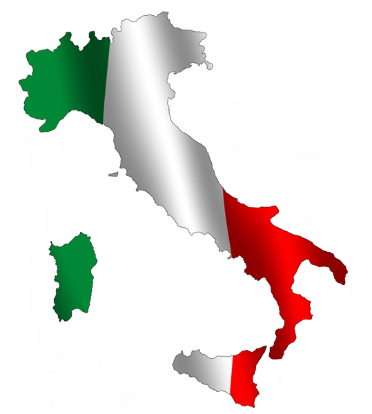 Cartina Italia no regioni