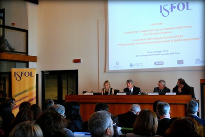 Tavolo relatori, convegno PIAAC, maggio 2014